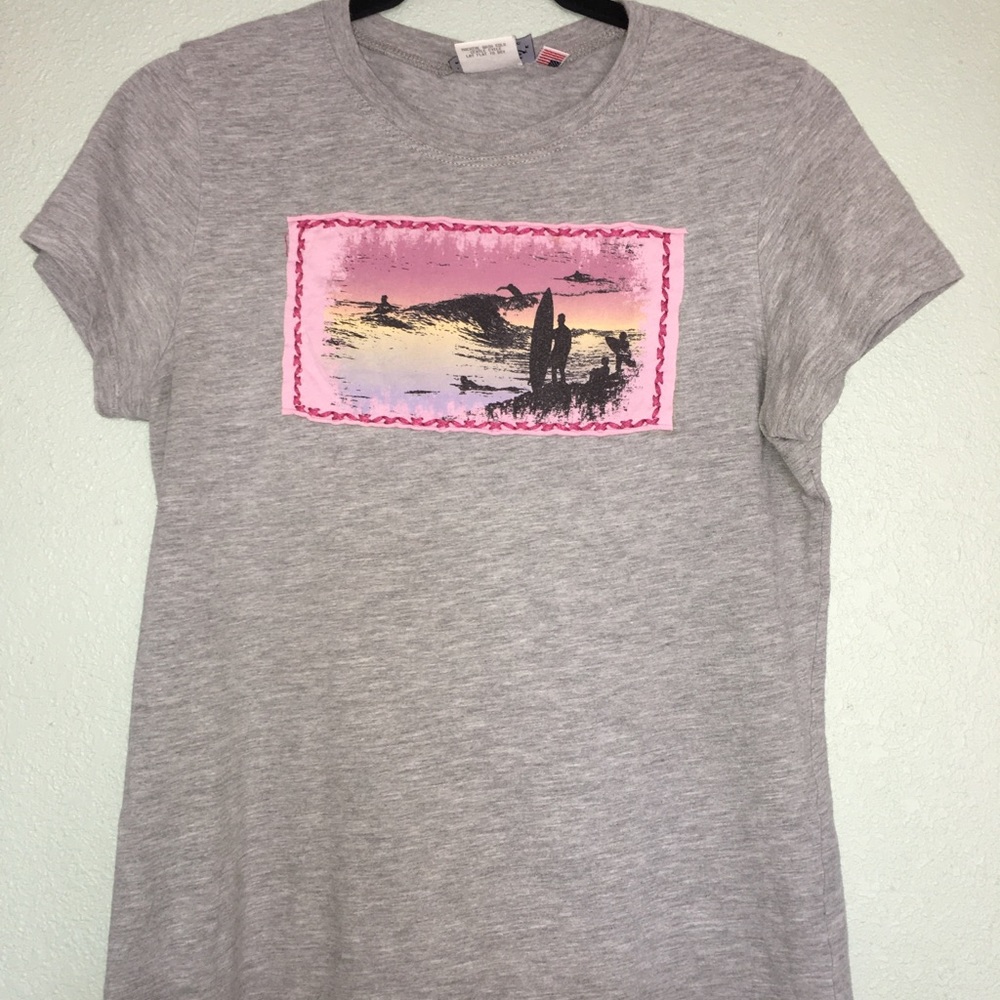 Womens Large Grey Surfing Realitee Made In USA